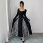 Womens Slimming Split Formal Dress With Long Sleeves