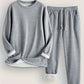 Solid Color Casual And Comfortable Thermal Quilted Homewear Suits