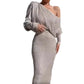 Fashionable Figure-hugging Off-the-shoulder Sexy Women's Dress