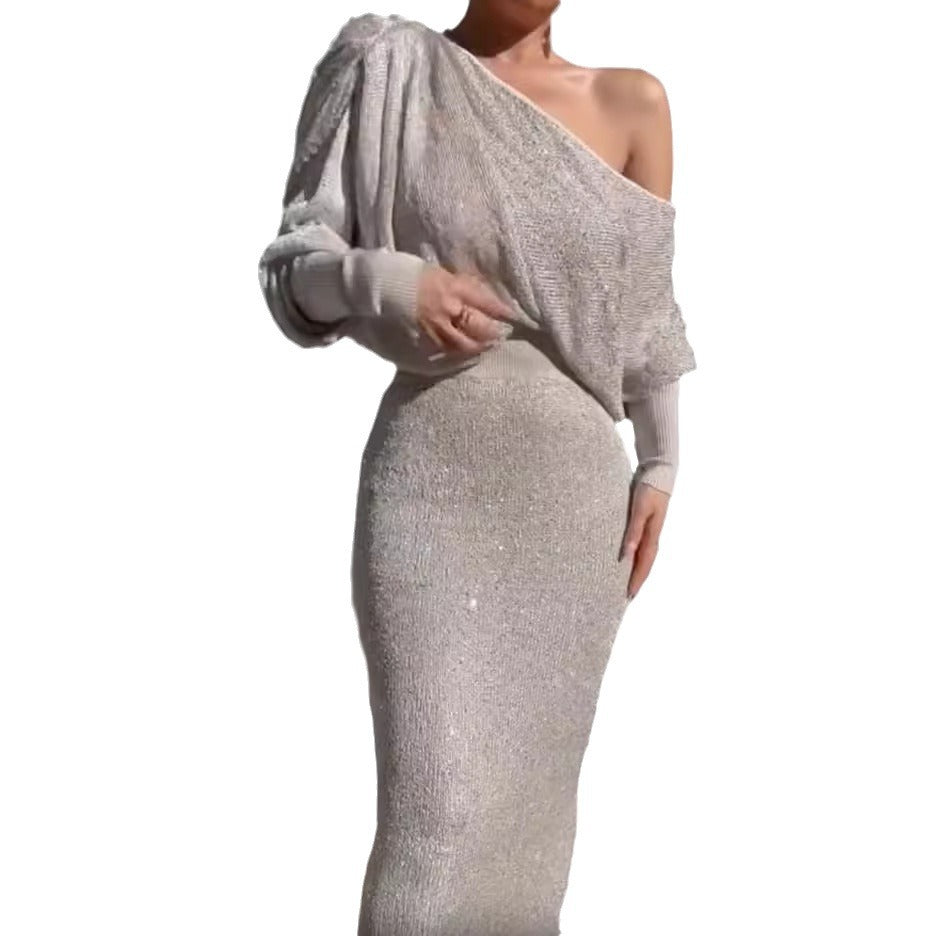 Fashionable Figure-hugging Off-the-shoulder Sexy Women's Dress