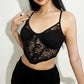 Street Lace V-neck Irregular Spaghetti-strap Top