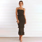 Four-section Elastic Stitching Dress Women