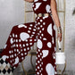 Summer Fashion Polka Dot Squandered Waist Jumpsuit Women