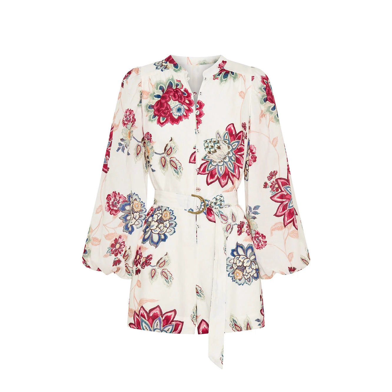 Elegant And Refined Linen Cardigan Shirt Jumpsuit
