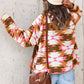 Western Style Color Matching Fleece Jacket For Women