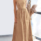 Patchwork Plaid Sling Elastic Large Swing Dress