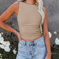 Women's Open Back Outerwear Vest T-shirt