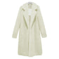 FallWinter Slim Women's Lapel Long Sleeve Solid Color Street Coat Clothing