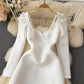 Women's Hollowed-Out Backless Dress With Bow Decoration And Defined Waist