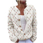 Cardigan tricoté imprimé numérique 3D, manteau, imitation pull, vêtements pour femmes