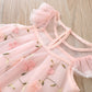 Children's Embroidered Floral Lace Mesh Dress