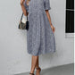 Summer U-neck Floral Fashion Loose Dress