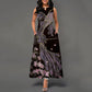 Womens Printed Crew-Neck Sleeveless Tank Dress