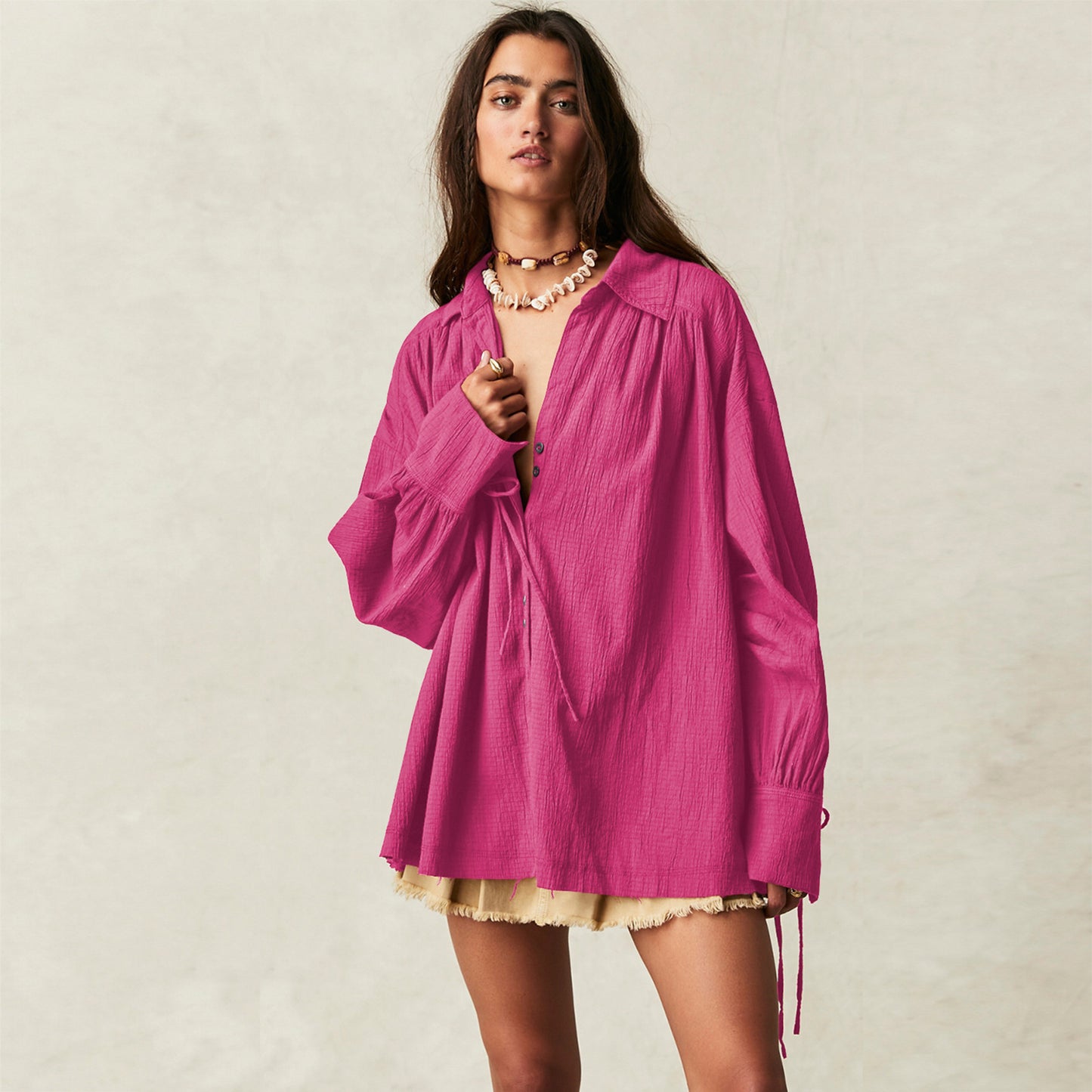 Casual Top Versatile Lantern Sleeve Jacket
