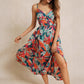 Womens Slimming Tropical Print Bodycon Dress