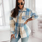 Women's Fashionable Color Plaid Shirt