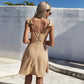 High-waisted Square-neck Casual Camisole Elegant Dress