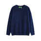 American Retro Simple Solid Color Crew Neck Pullover Sweater Men And Women