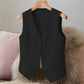 Slim Fit Sleeveless Short Waistcoat Jacket