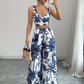 V-neck Strap Vest Loose Wide Leg Pants
