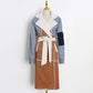 Veste longue en denim et coton tendance