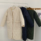 Design Large Pocket Medium Long Cotton Coat
