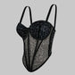Women's Fashion Personality Mesh Leopard Print Corset