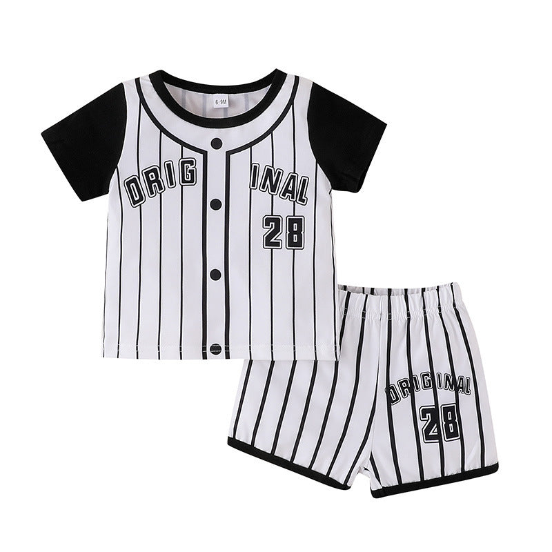 Children's Summer Short-sleeved T-shirt Shorts Two-piece Set