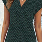 Cross Border V-neck Geometric Casual Short Sleeve Shirt