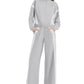 Double Striped Long-sleeve Zipper Pants Pocket Sports Suit