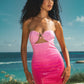 Sequined Printed Chest-wrapped Dress Women's Clothing