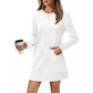 Back Fold Pocket Long Sleeve Sweater Dress