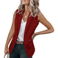 Temperament Sleeveless Suit Jacket Solid Color