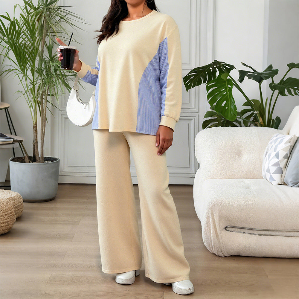 Front Short And Back Long Splicing Design With Pockets Top And Pants Set