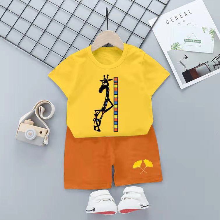 Costume à manches courtes pour enfants, beaux vêtements pour garçons