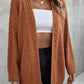 Autumn And Winter New Women's Cardigan Irregular Sweater Hollow Out Sweater Coat