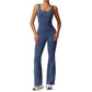 Hollow-out Beauty Back Yoga Jumpsuit One-piece Multi-pocket
