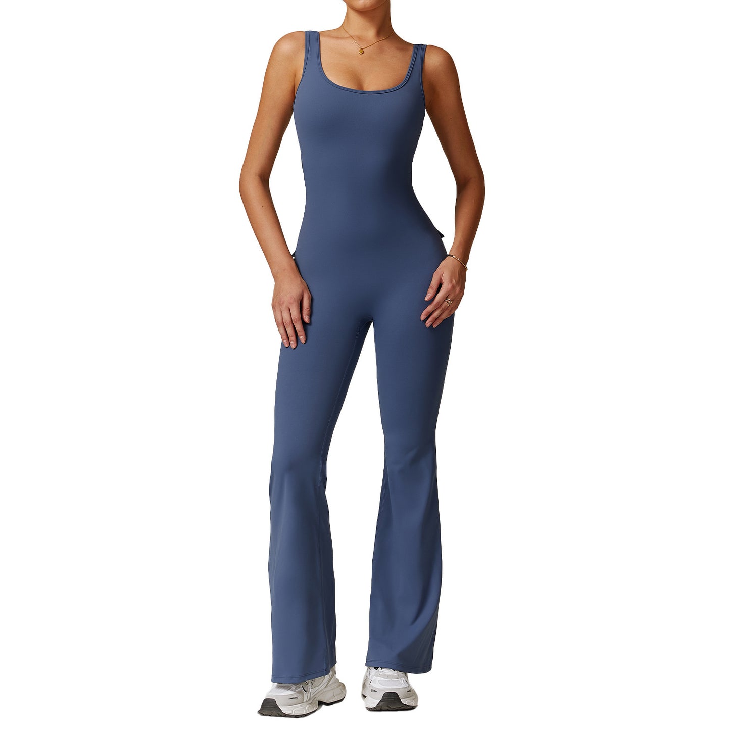Hollow-out Beauty Back Yoga Jumpsuit One-piece Multi-pocket