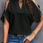 V-neck Graceful And Fashionable Off-the-shoulder Sleeves Women's Top
