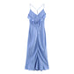 Fashion Laminated Decoration Sling Women's Dress