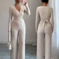 New Relaxed-fit Figure-flattering Knit Casual Two-piece Set With A Sexy Vibe