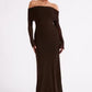 Off-neck Backless Private Clothing Socialite Dress