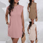 Robe ample sans manches de couleur unie pour femme