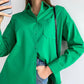 Fashion Women's Single Pocket Solid Shirt