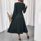 Elegant Commute Style Cutout Round Neck Slim Fit Dress