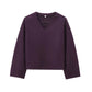 Women's Fashion Tara Fleece Jersey V-neck Sweatshirt Suit