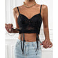 Black Lace Sling Hollow Perspective Slim Fit