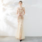 Evening Dress Female New Style Banquet Elegant Temperament Annual Meeting Long Fish Tail Sequin