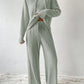 Loose Long Sleeve Trousers Suit