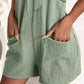 Women's Clothing Elegant Solid Color Metal Strap Pocket Short Casual Jumpsuit